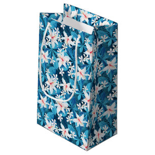 Bolsa De Regalo Pequeña Estampado de flores tropical 2 del hibisco
