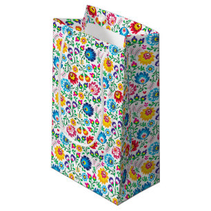 Bolsa De Regalo Pequeña Estampado de plores 2 del arte popular