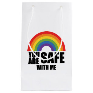 Bolsa De Regalo Pequeña Estás Seguro Conmigo Orgullo Arcoíris LGBTQ