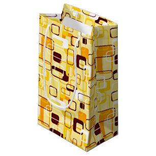 Bolsa De Regalo Pequeña Estilo abstracto amarillo y negro moderno