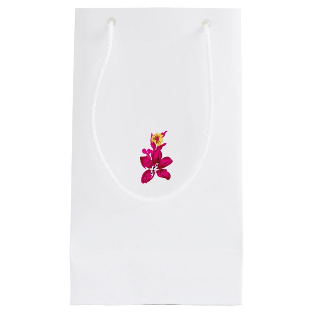 Bolsa De Regalo Pequeña Estilo floral, Crimson de ArtyClick, oro ligero (Anverso)