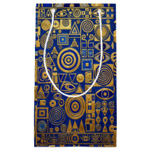 Estilo Klimt Azul+Oro Renacimiento Egipcio