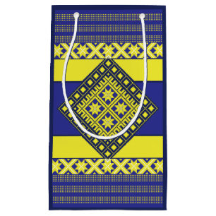 Bolsa De Regalo Pequeña Estrella báltica en amarillo y azul