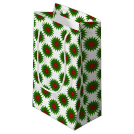 Bolsa De Regalo Pequeña Estrella de Caleidoscopio Verde y Rojo