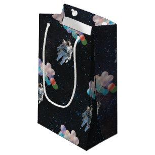 Bolsa De Regalo Pequeña Estrellas astronautas y globos de colores espacial