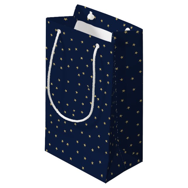 Bolsa De Regalo Pequeña Estrellas De Armada Y Oro (Angulo Anverso)