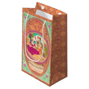 Bolsa De Regalo Pequeña Etiqueta de perfume floral colonial victoriana