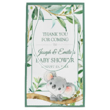 Etiquetas de regalo de Koala para favores