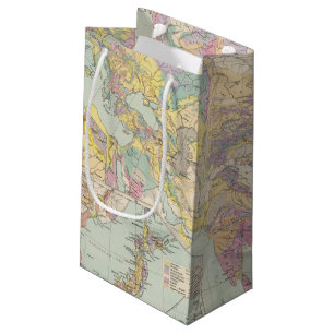 Bolsa De Regalo Pequeña Europa de Asien u - mapa del atlas de Asia y de