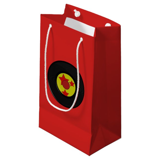 Bolsa De Regalo Pequeña Expediente de vinilo rojo (Angulo Anverso)