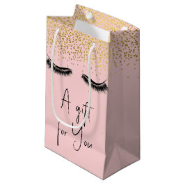 Bolsa De Regalo Pequeña Eyelash con Purpurina de oro