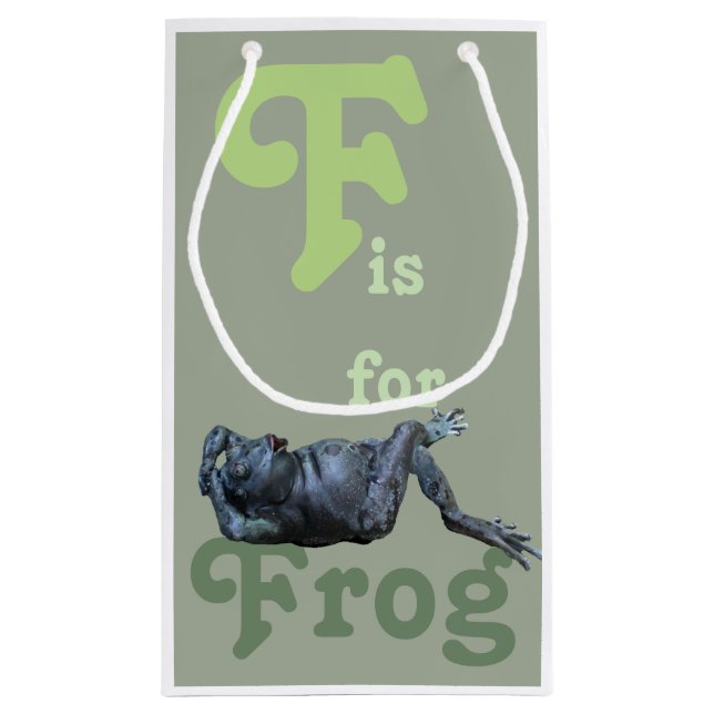Bolsa De Regalo Pequeña F está para la rana (Reverso)