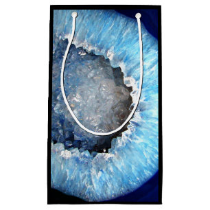 Bolsa De Regalo Pequeña Falln Geode cristalino azul
