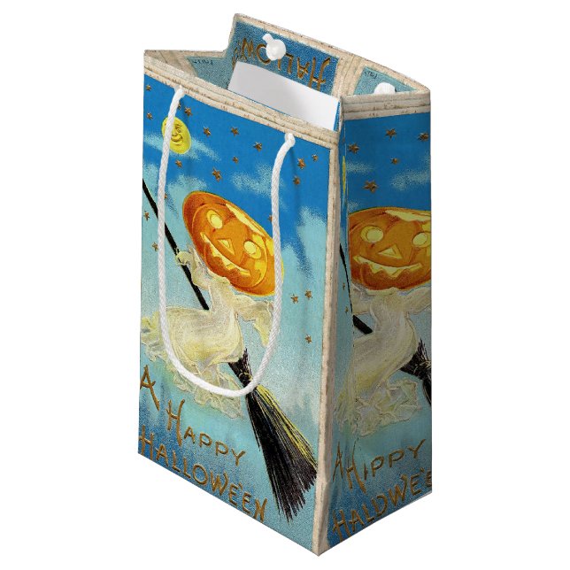 Bolsa De Regalo Pequeña Falln Happy Halloween Pumpkin Witch (Angulo Anverso)