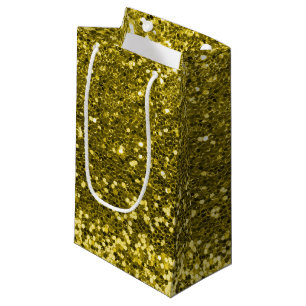 Bolsa De Regalo Pequeña Falsas chispas de la impresión del purpurina del