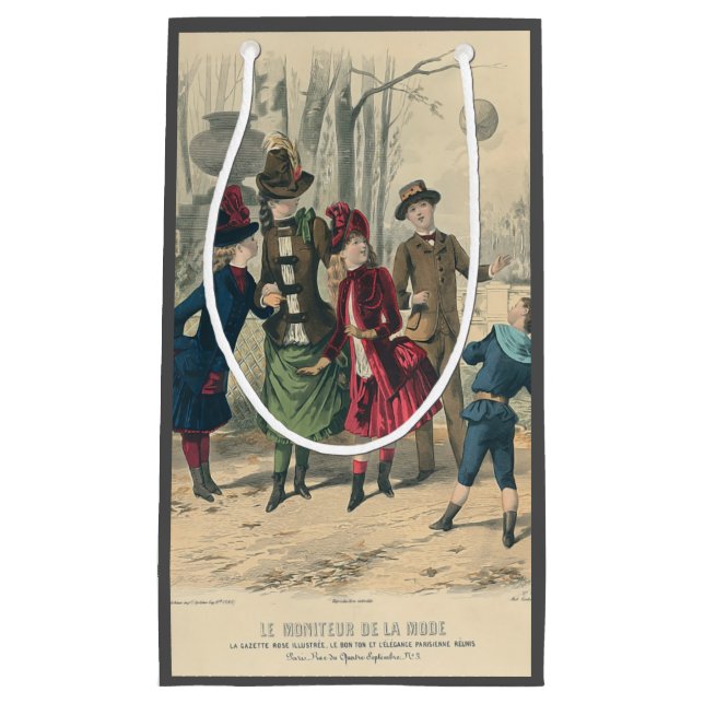 Bolsa De Regalo Pequeña Familia Infantil Vieja Victoriana (Anverso)