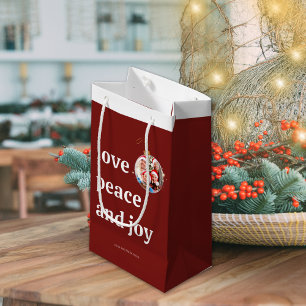 Bolsa De Regalo Pequeña Familia navidad Foto Amor Fiesta de Alegría por la