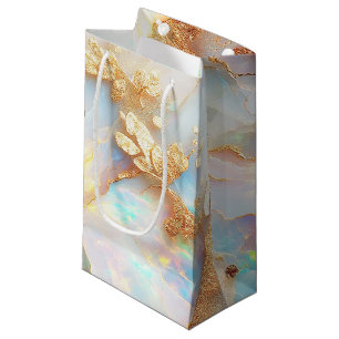 Bolsa De Regalo Pequeña Fantasía de cristal óptico iridiscente falsa holog