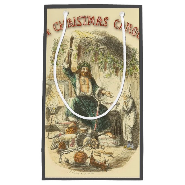 Bolsa De Regalo Pequeña Fantasma de la Navidad Presente Scrooge (Anverso)