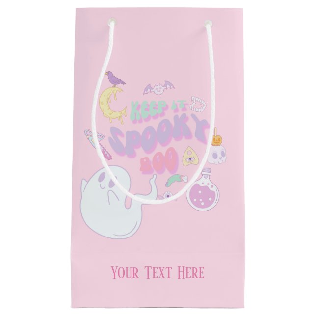 Bolsa De Regalo Pequeña Fantasma y pandilla pastel de Halloween (Anverso)