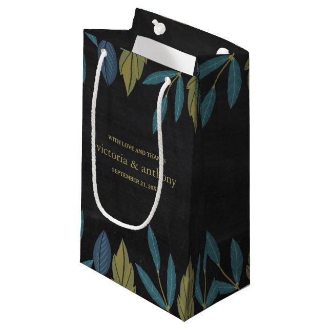 Bolsa De Regalo Pequeña Favor de la boda de la hoja de caldera (Angulo Anverso)