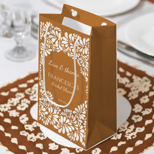 Bolsa De Regalo Pequeña favor de regalo de ducha de novia de terracota tal