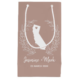 Bolsa De Regalo Pequeña Favoritos de boda de destino de mapas estatales de