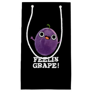 Bolsa De Regalo Pequeña Feelin Grape Funny Fruit Pun Dark BG