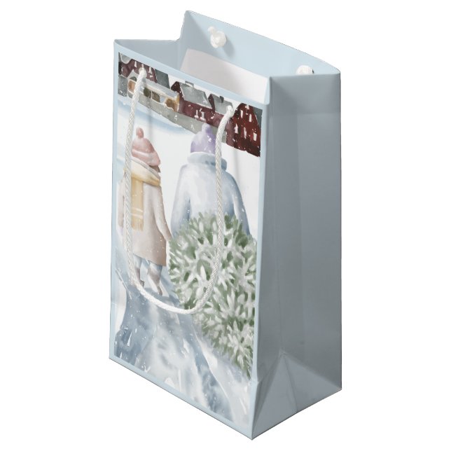 Bolsa De Regalo Pequeña Felices Fiestas (Angulo Anverso)