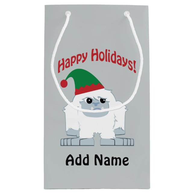 Bolsa De Regalo Pequeña ¡Felices Fiestas! Navidades Yeti (Reverso)