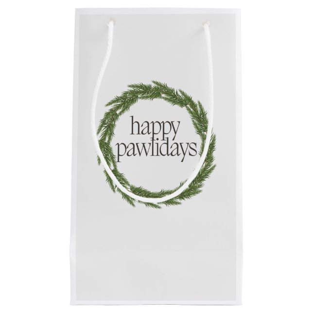 Bolsa De Regalo Pequeña Felices Pawlidays (Anverso)