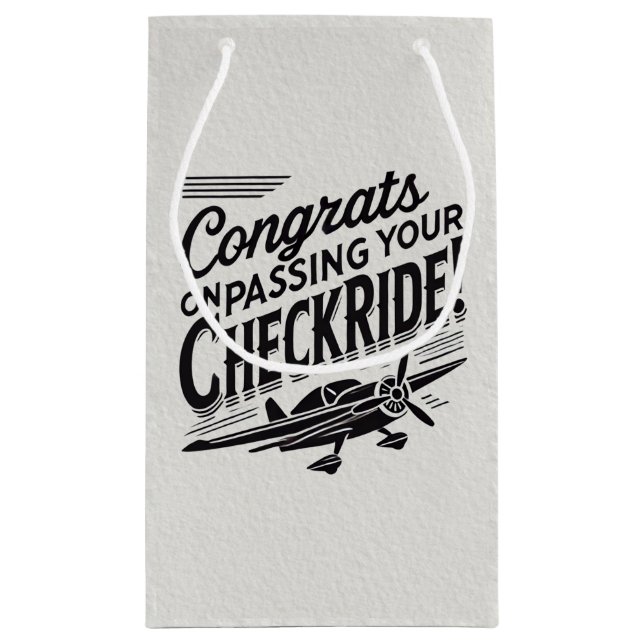 Bolsa De Regalo Pequeña ¡Felicidades por pasar tu chequera! (Reverso)