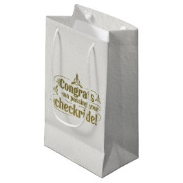 Bolsa De Regalo Pequeña ¡Felicidades por pasar tu chequera!