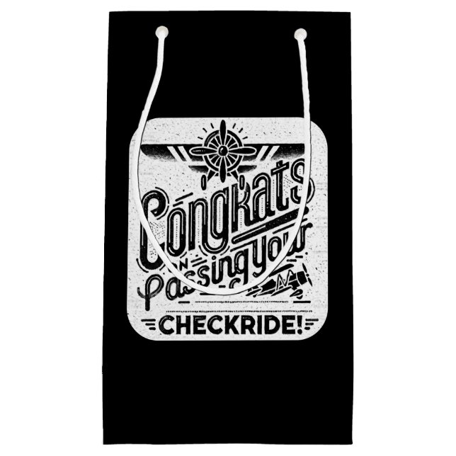 Bolsa De Regalo Pequeña ¡Felicidades por pasar tu chequera! (Anverso)