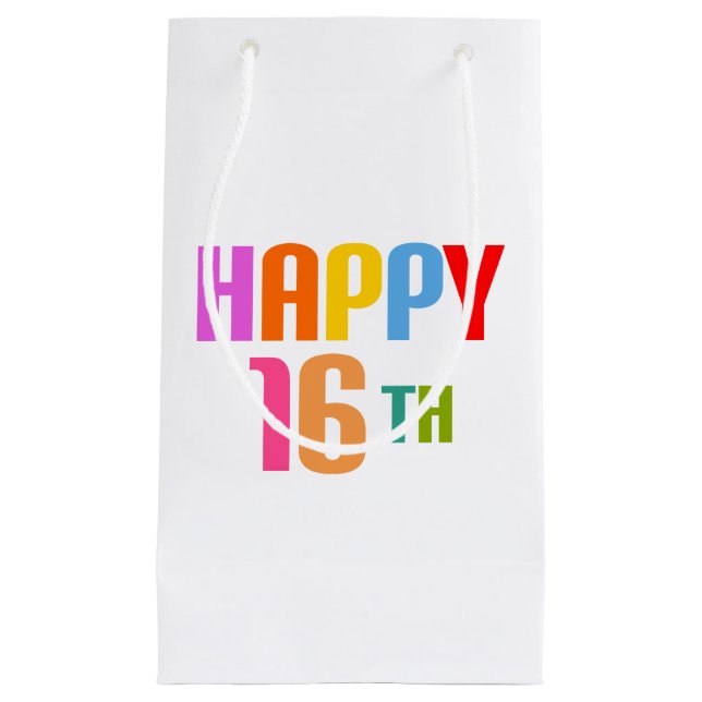 Bolsa De Regalo Pequeña Feliz 16.º (Anverso)