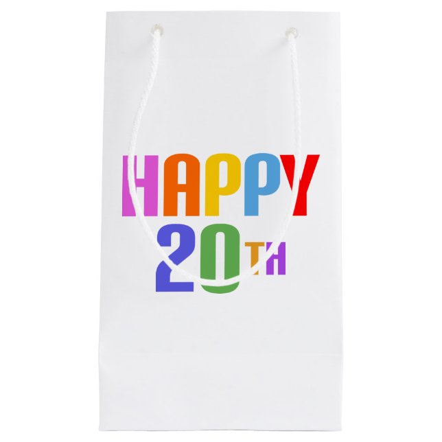 Bolsa De Regalo Pequeña Feliz 20.º (Anverso)
