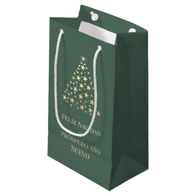 Bolsa De Regalo Pequeña Feliz árbol de navidad navideño navideño navideño  (Angulo Anverso)
