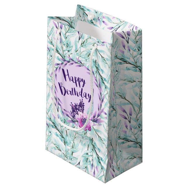 Bolsa De Regalo Pequeña Feliz cumpleaños (Angulo Anverso)