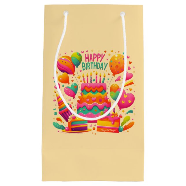 Bolsa De Regalo Pequeña ¡Feliz cumpleaños! (Anverso)