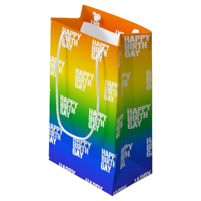 Bolsa De Regalo Pequeña Feliz Cumplegay (Angulo Anverso)