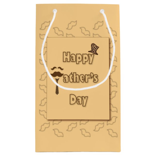 Bolsa De Regalo Pequeña Feliz Día de los Padres (Reverso)