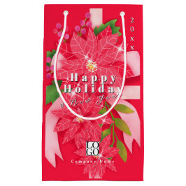 Bolsa De Regalo Pequeña Feliz Fiesta de Fin de Año Logotipo de Negocios Ro