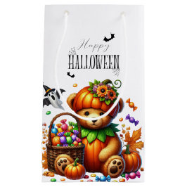 Bolsa De Regalo Pequeña Feliz Halloween Osito Mago Encantador