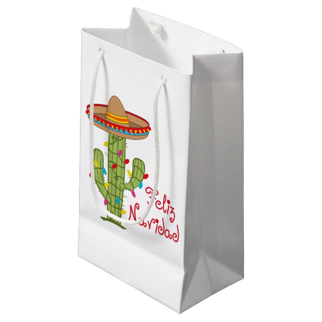 Bolsa De Regalo Pequeña Feliz Navidad (Angulo Anverso)