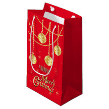 Feliz Navidad Adornos Festivos Rojo y Dorado