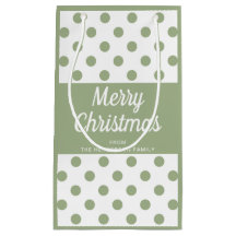 Feliz Navidad en letra moderna verde salvia