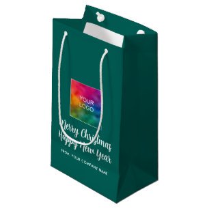 Bolsa De Regalo Pequeña Feliz Navidad Feliz Año Nuevo Guión del logo