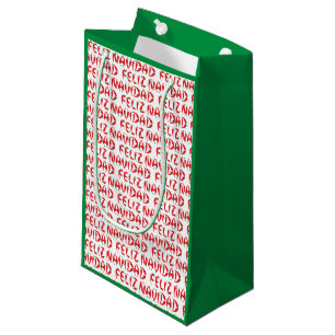 Bolsa De Regalo Pequeña Feliz Navidad rojo Chile Pepper