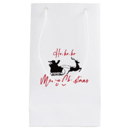 Bolsa De Regalo Pequeña Feliz Navidad Santa Sleigh y renos