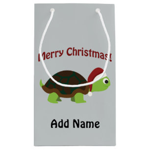 Bolsa De Regalo Pequeña Feliz Navidad! Tortuga de Santa